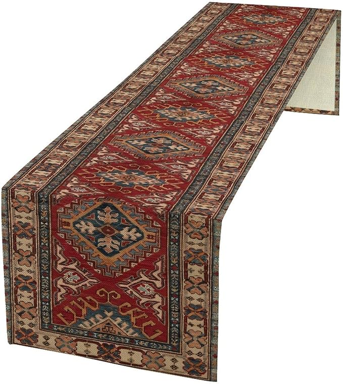 Boho Floral Vintage Table Runner by Unknown