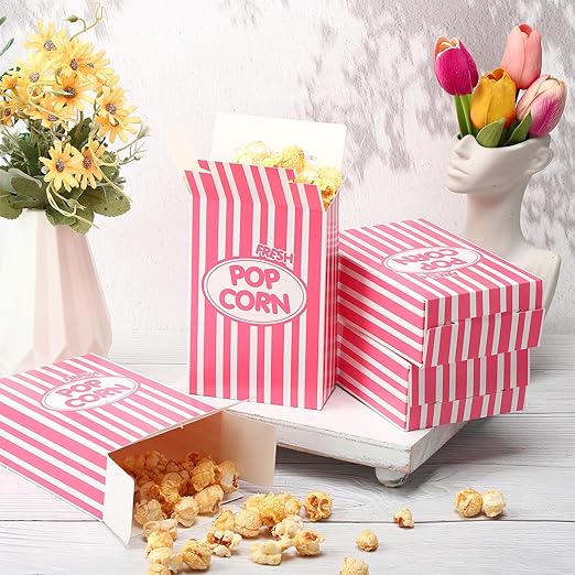 Xinnun 200 Pcs Paper Popcorn Boxes 1 oz Close Top Oil Proof Disposable Popcorn - Image 7