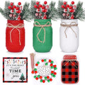 Christmas Centerpiece, Christmas Decor Mason Jars, Centerpiece Table Decorations by CNVOILA
