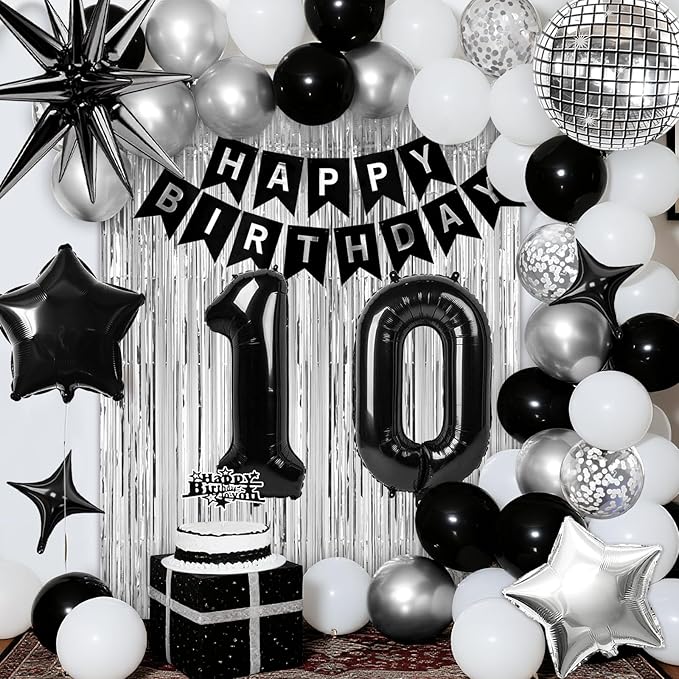10th Birthday Decorations for Boys Girls, Fringe Curtains Kit - Image 7