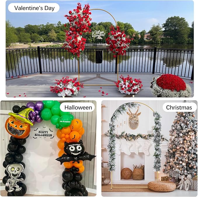 Vincidern 6.6 FT Wedding Arch Backdrop Stand - Image 8