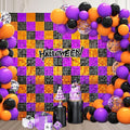 12PCS Black Orange Purple Shimmer Wall Backdrop, Laser Square Sequin Photo by ZEBMOON