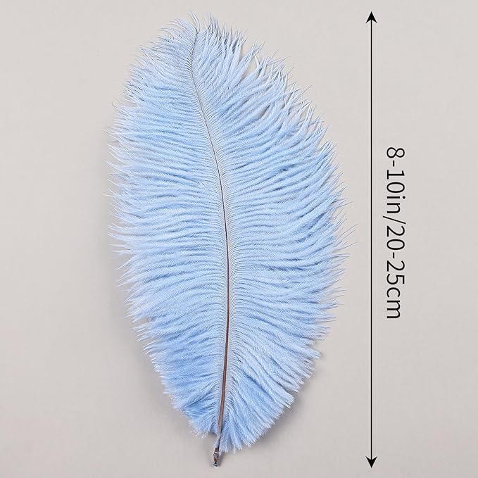 THARAHT Light Purple Ostrich Feathers 24pcs Natural Bulk 8-10Inch 20cm-25cm - Image 2