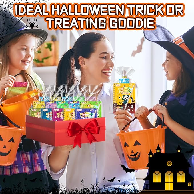 Halloween Party Favors for Kids Bulk: 24 Pack Rainbow Scratch Art Notebook Bulk - Image 3