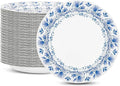 Charmount Blue Flower Printed Paper Plates by CHARMOUNT
