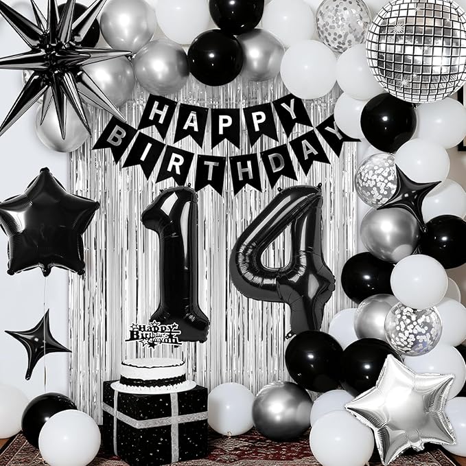 14th Birthday Decorations for Boys Girls, Fringe Curtains Kit - Image 7