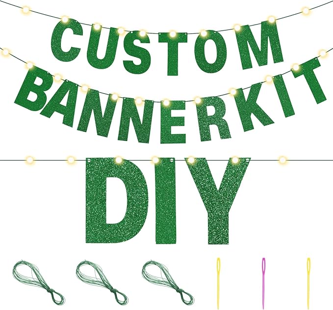 TaoBary 112 Pcs DIY Letter Kit Glitter Customizable Banner Letters Include 107 - Image 3
