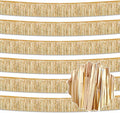 6 Pack 10 Ft Champagne Gold Foil Fringe Garland Metallic Streamers Tinsel by LANTIANCHEN