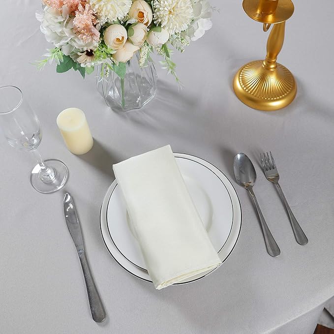Cloth Napkins 17x17 inch Washable Polyester Dinner Napkins Soft Table Napkins - Image 7
