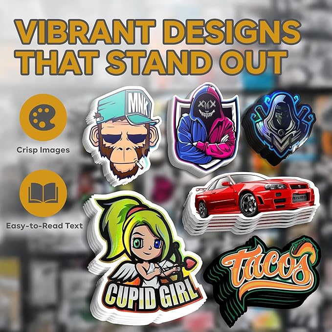 VulgrCo Custom Design Your Own Personalized Labels Stickers Decals Text Name - Image 6