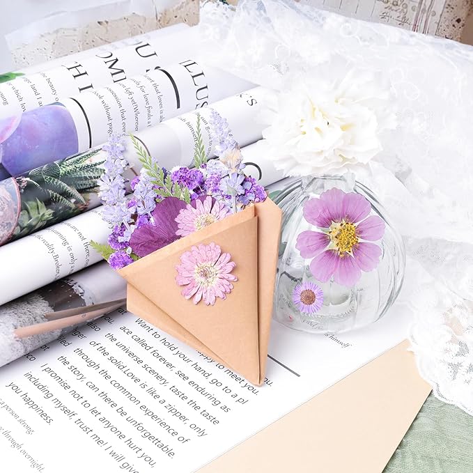 120Pcs Dried Pressed Flowers for Resin Mould Dry Flower Real Leaves Bulk - Image 5