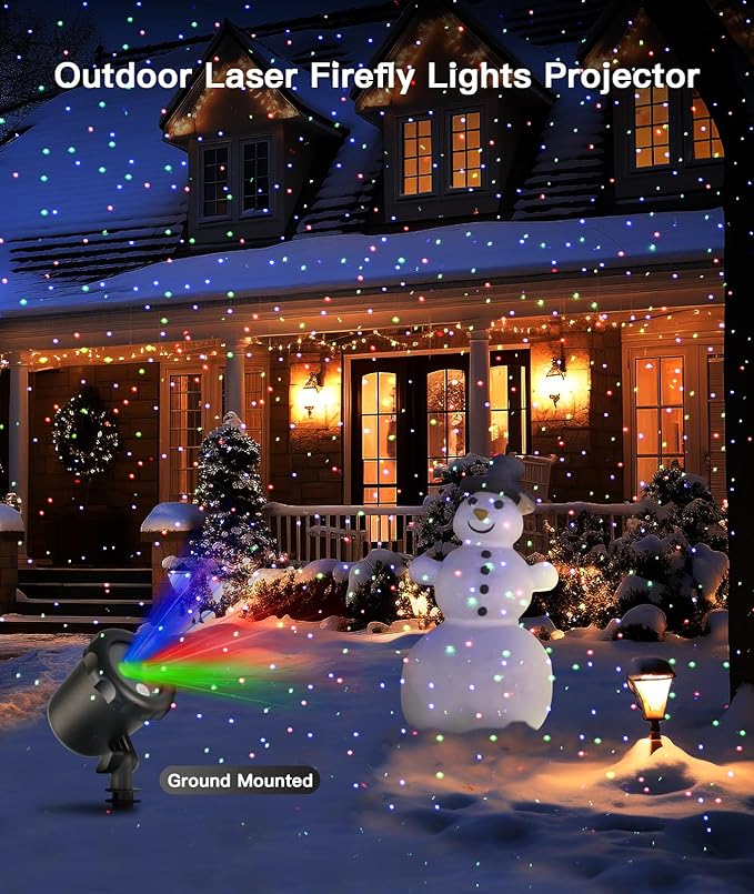 Christmas Projector Lights Outdoor, 3 Color Laser Light Projector, Waterproof - Image 5