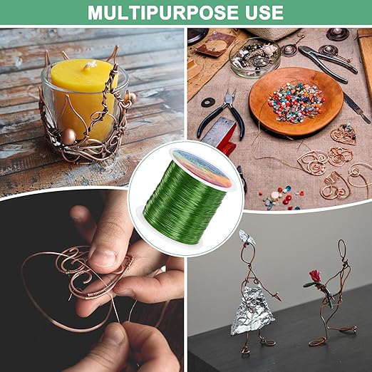 0.4mm Jewelry Wire, 26 Gauge 328FT Craft Wire Copper Beading Wire - Image 7