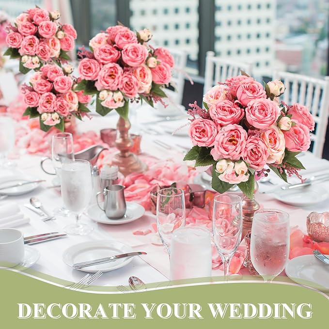 8 Bundles Artificial Peonies Flowers Boho Faux Flowers Arrangements Artificial - Image 3
