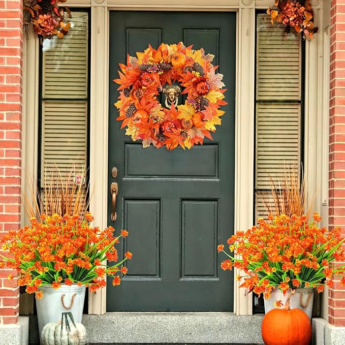 AmyHomie 20 Bundles Artificial Fall Flowers - Image 6