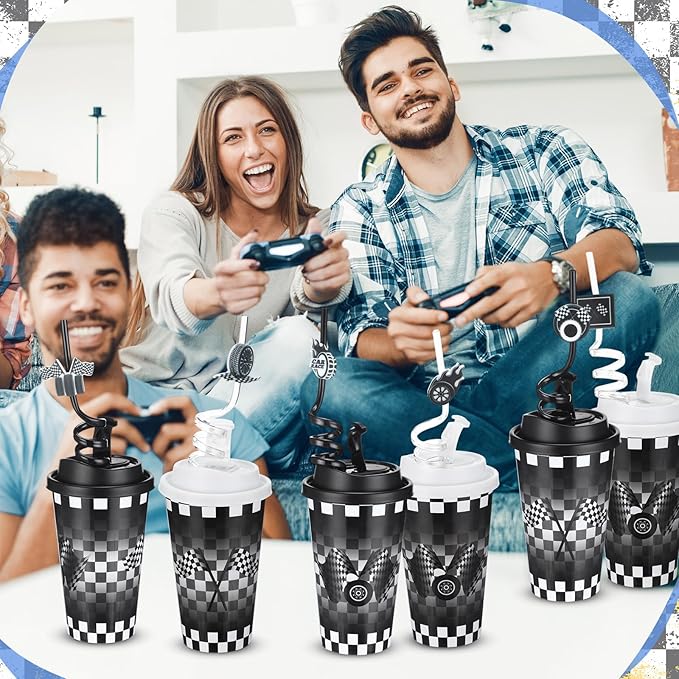 Yungyan 24 Sets Checkered Flag Party Favors Goodie Cups - Image 6