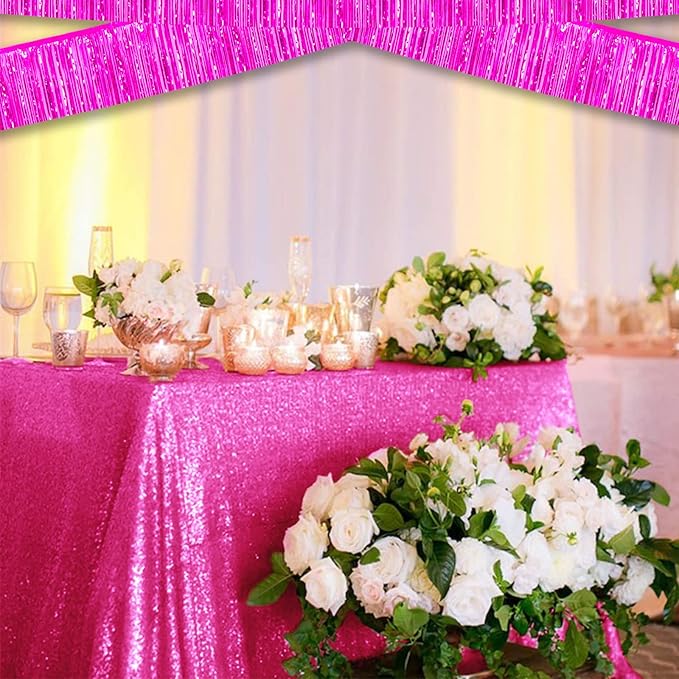 10 Pack 10 Feet Foil Fringe Garland Metallic Tinsel Streamers Banner Wall - Image 4