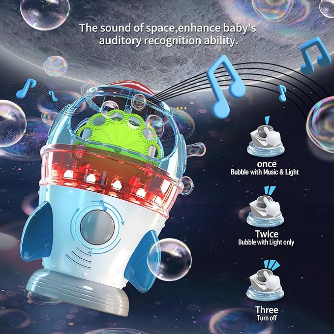 Rocket-Shaped Bubble Machine for Kids & Pets - Image 4