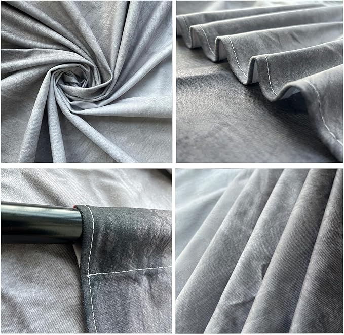 8x10ft Grey Portrait Photography Backdrops Solid Texture Abstract Photo - Image 5