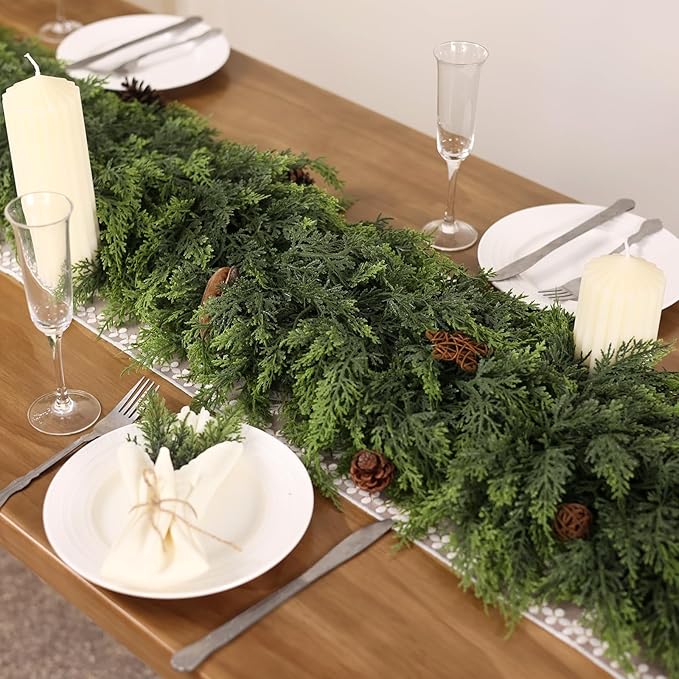 9FT Real Touch Cedar Garland - Image 3