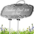Updated Metal Plant Labels for Garden, 25 Pack Stainless Steel DIY Plant by Gottinfurt