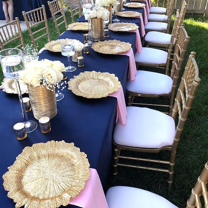 8 Pack Navy Blue Tablecloth 60 x 102 Inch Rectangular Tablecloths - Image 3