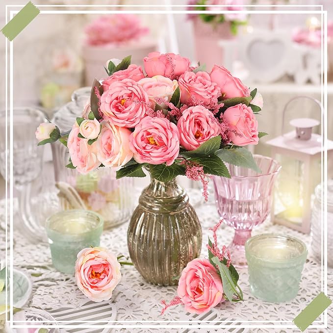 8 Bundles Artificial Peonies Flowers Boho Faux Flowers Arrangements Artificial - Image 6