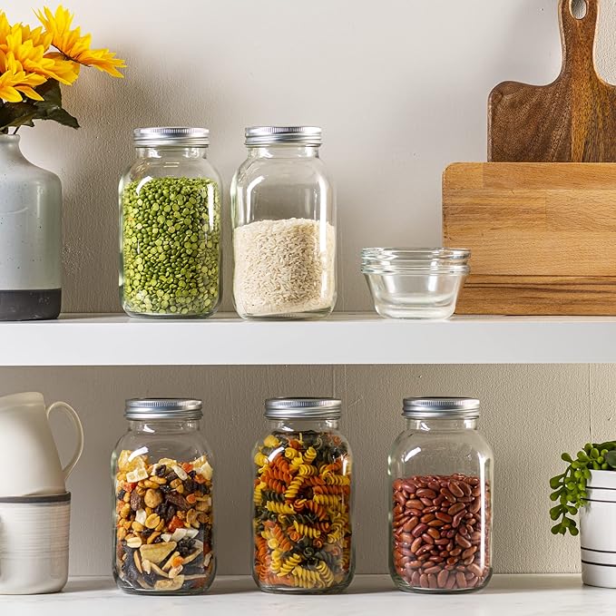 32 oz. Regular-Mouth Glass Mason Jars - - Image 4
