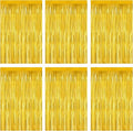 Gold Foil Fringe Curtain 3.3×8.3FT 6 Packs, Metallic Tinsel Curtains Party by Acuteye