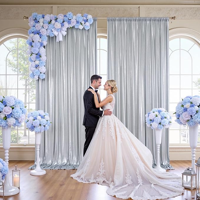 10x10FT Silver Sequin Backdrop - Image 5