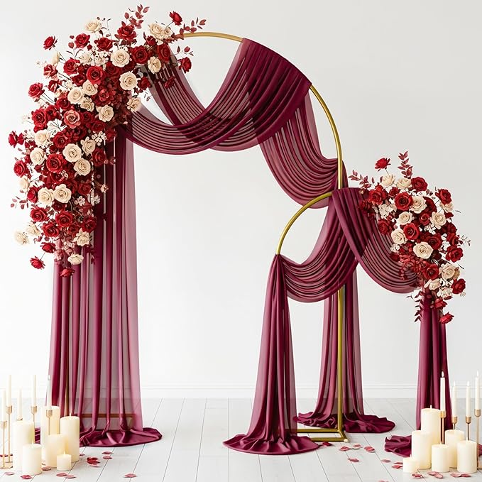 Wedding Arch Draping Fabric 29" x 19Ft Sheer Drapes by IONTACH