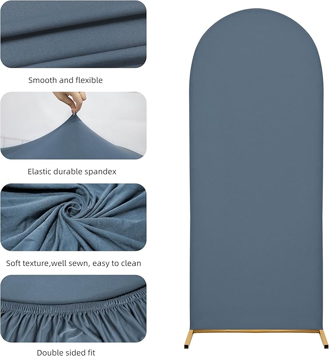 Wedding Arch Covers Arch Backdrop Cover Arch Stand Covers 7.2FT 6.6FT 6FT Set - Image 5