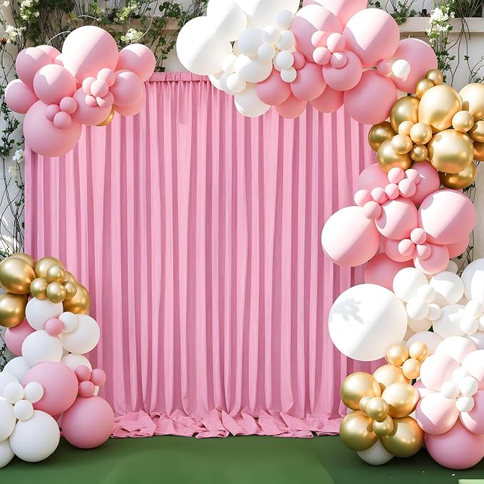 10ft x 10ft Thick Pink Backdrop Curtains - Image 5