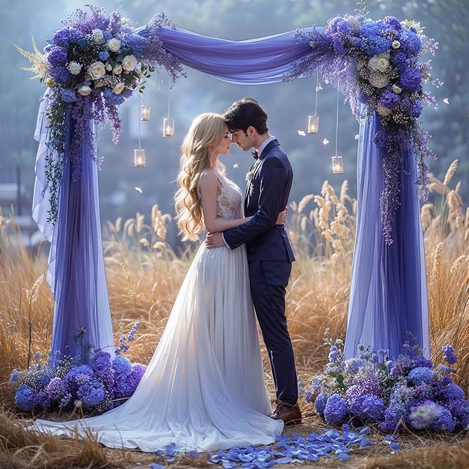 Wedding Arch Draping Fabric, 1 Panel 6 Yards Wedding Backdrop Curtains - Image 4