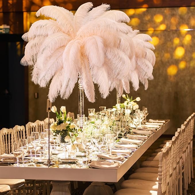 Retrowavy 30 Pcs 18-20 Inch Large Natural Ostrich Feathers Bulk - Image 5