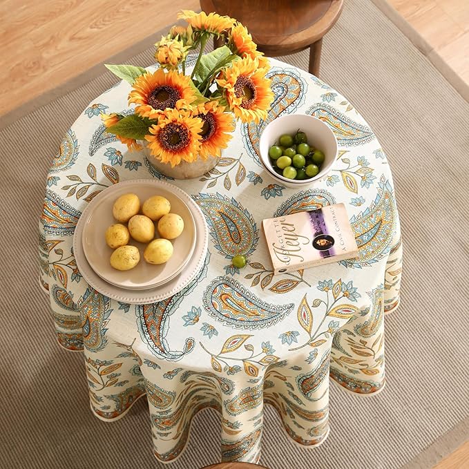 patdrea Designer Vintage French Small Table Cloth - Image 8