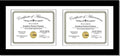 Creative Picture Frames 10X20Bk-W Black Horizontal Double Diploma Frame by CreativePictureFrames