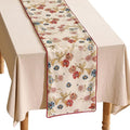 patdrea Designer Farmhouse Linen Extra Long Table Runner, Rustic Cottage Beige by Welcometopatdrea