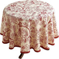 ISAENNE Designer French Linen Round Tablecloth, Durable Home Decor Tablecloths by Isaennehomedecoration