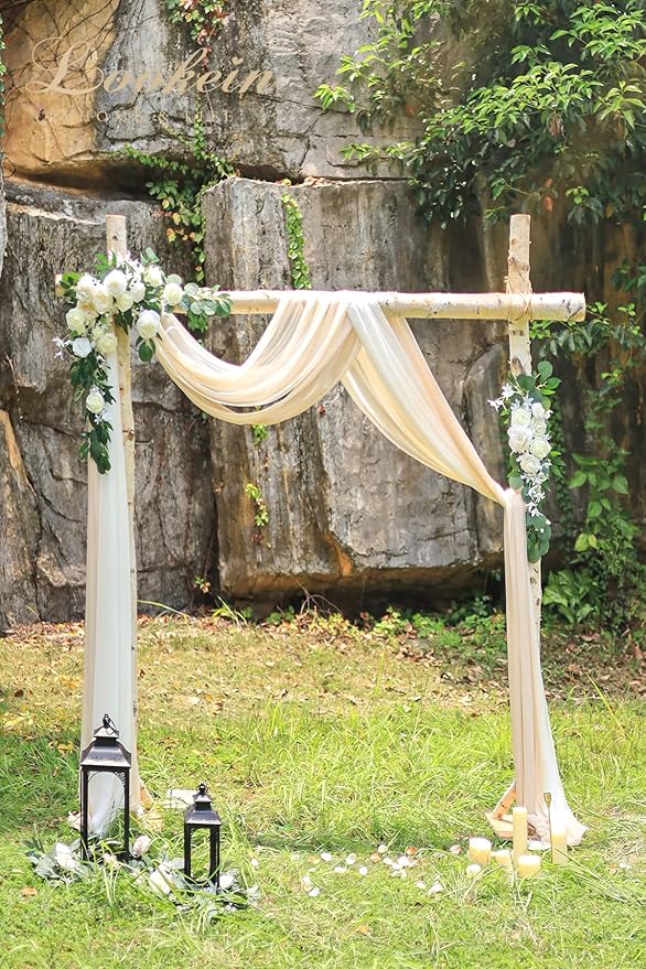 Lookein Chiffon Arch Fabric Drapes - Image 2