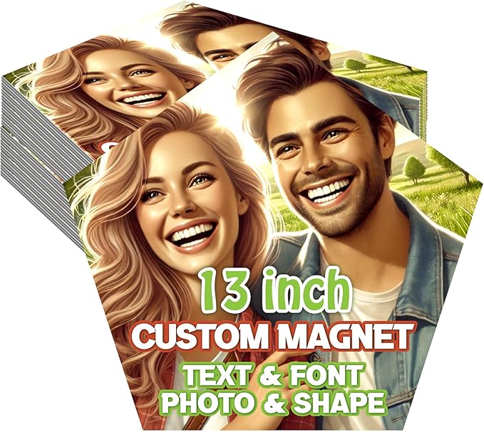 KETABAO – 13" Create Your Own Custom Refrigerator and Car Pentagon Photo Magnets by KETABAOMotorcycleParts