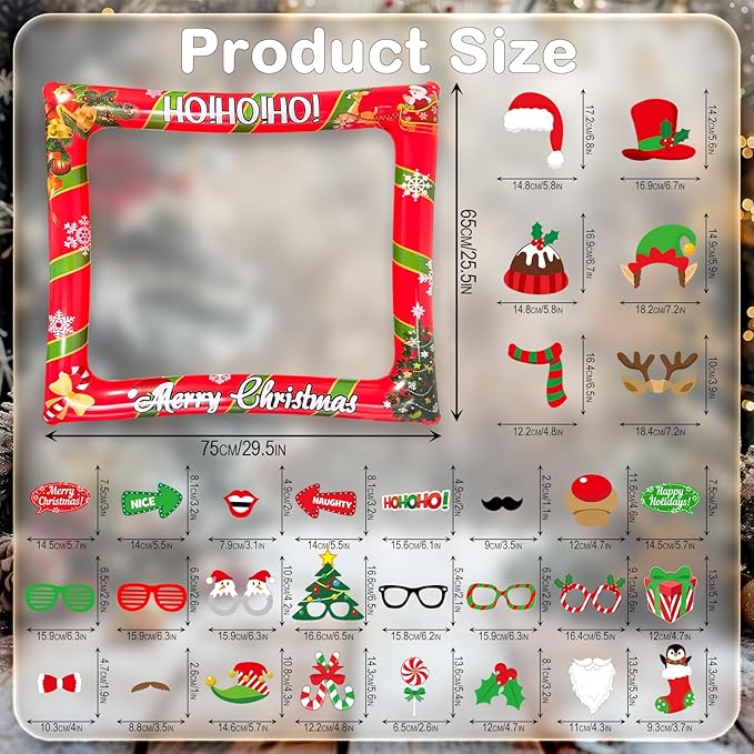 Christmas Photo Booth Props Inflatable Frame - Image 6