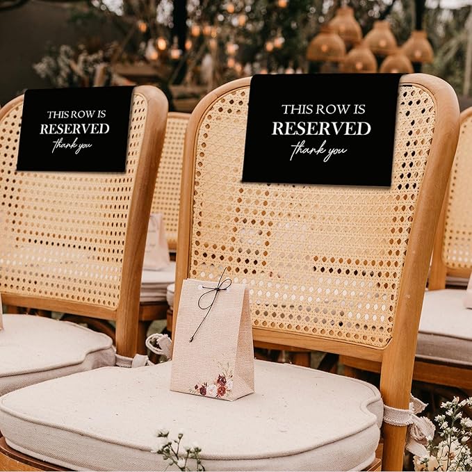 Reserved Seating Chair Signs, This Row Is Reserved Pew Cloths Seating - Image 5