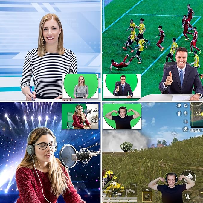 Portable Green Screen Chair, 57 in Greenscreen Backdrop - Image 4