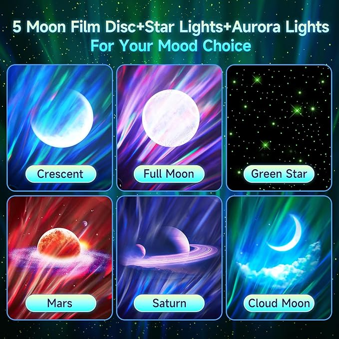 Galaxy Projector for Bedroom, 21Colors Northern Lights, 15White Noise&Bluetooth - Image 3