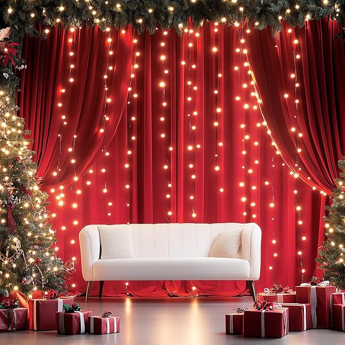 30ftx12ft Wrinkle Free Red Backdrop Curtain, 6 Panels 12FT Height Red Wedding - Image 6