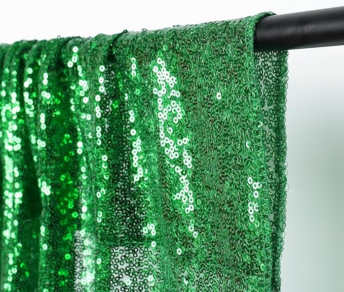 Poise3EHome Green Sequin Backdrop, 6FT x 8FT Green Sequin Photography Backdrop - Image 4
