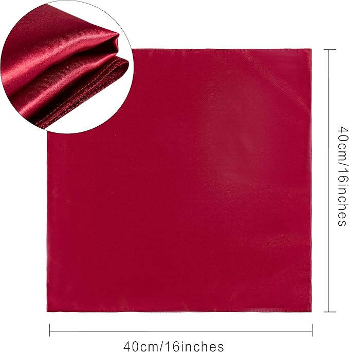 36 Pack Square Satin Dinner Napkins, 16x16 Inches Silky Soft Smooth Table Cloth - Image 5