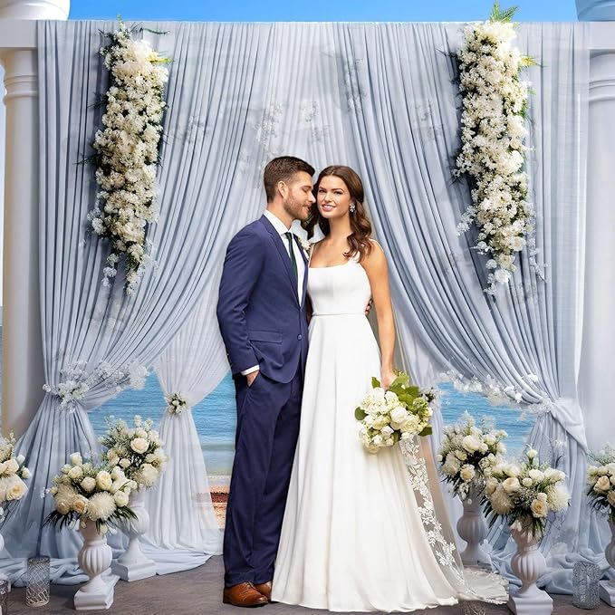 10 x 7 Feet Purple Gray Backdrop Curtain - Image 6