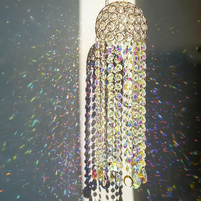 Chandelier Wind Chimes Crystal Suncatcher Window Hanging Sun Catchers AB Color by YUFENG